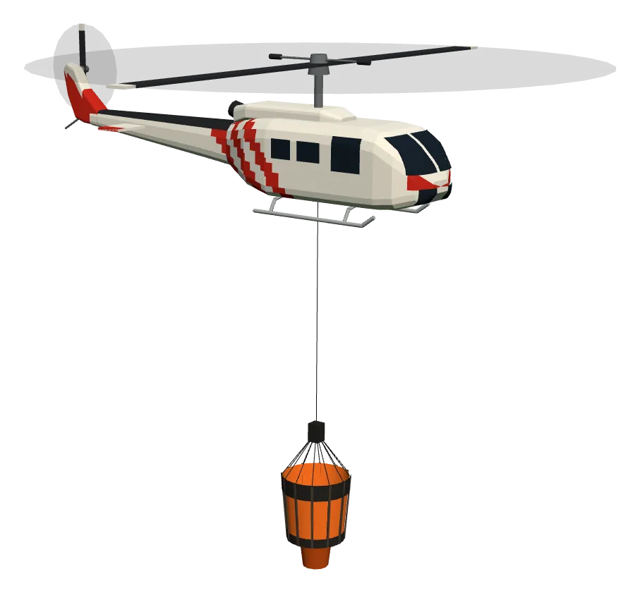 UH-1H Huey in Dip & Drop